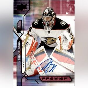 John Gibson 2021-22 Upperdeck ANAHEIM DUCKS Autograph Hockey Card
